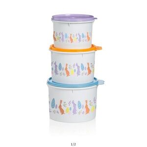 NEW  Tupperware EASTER STACKING CANISTERS SET